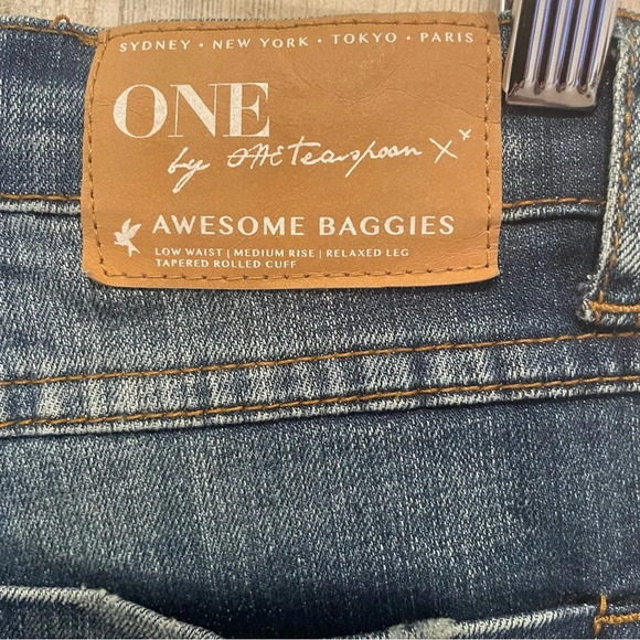 One X One Teaspoon Awesome Baggies Straight Leg Jeans-Dark Wash size 24 - Picture 5 of 8